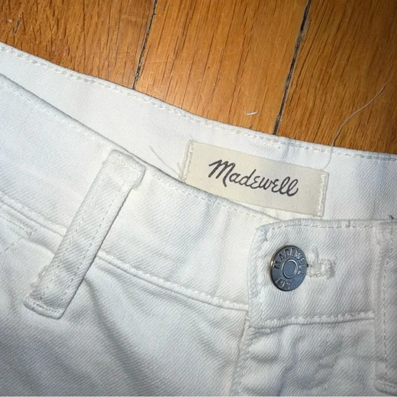 MADEWELL Wide Leg Cropped Jean White Size 24 - Picture 5 of 5